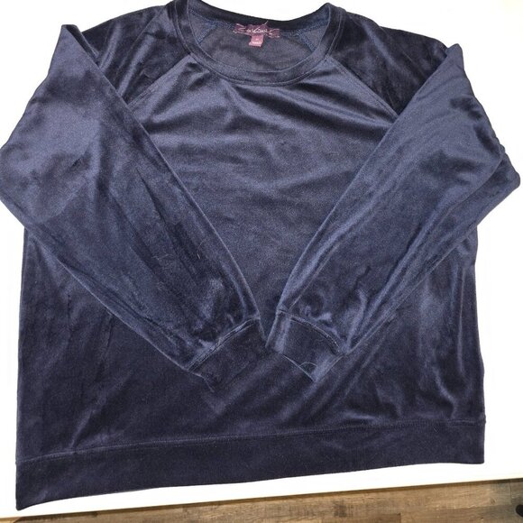 Gloria Vanderbilt Sweaters - Velvet Long Sleeve Top by Gloria Vanderbilt - Size XL